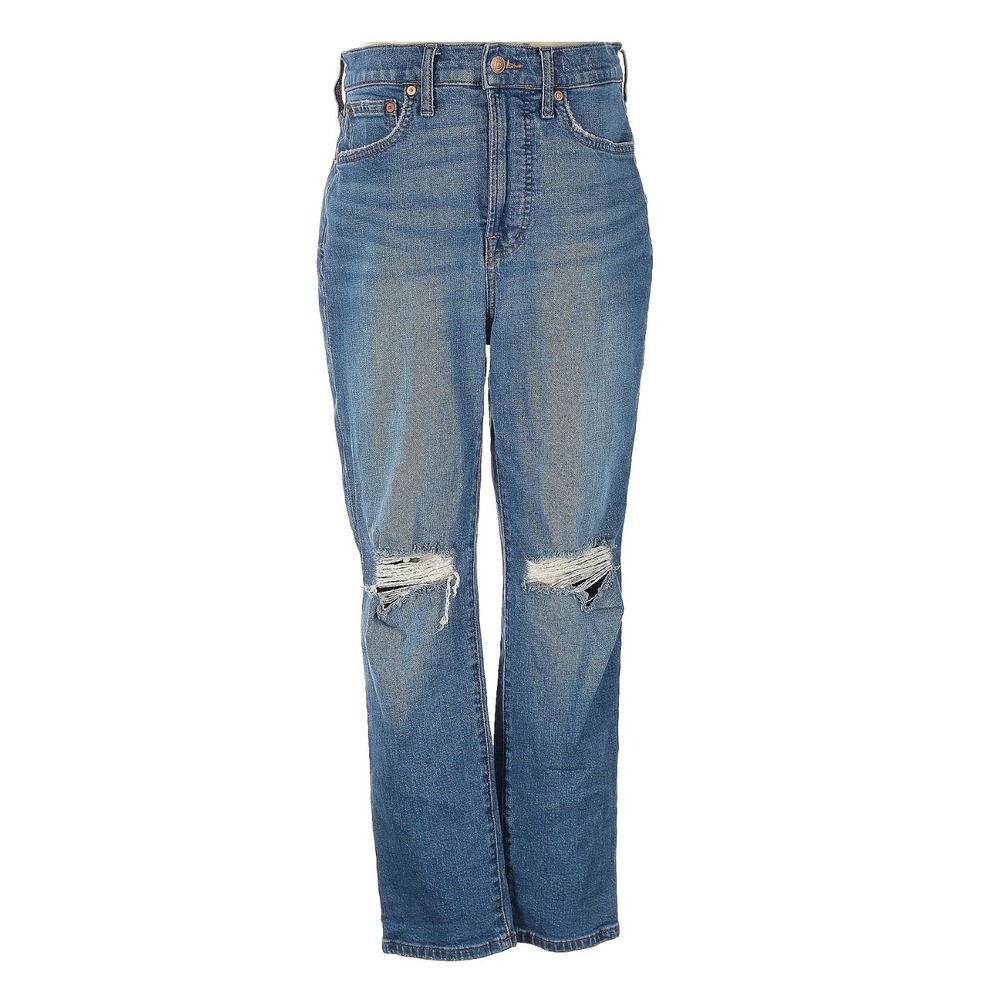 Madewell‎ The Perfect Vintage Crop Jeans Women 27 Blue Distressed High Rise - Picture 2 of 8